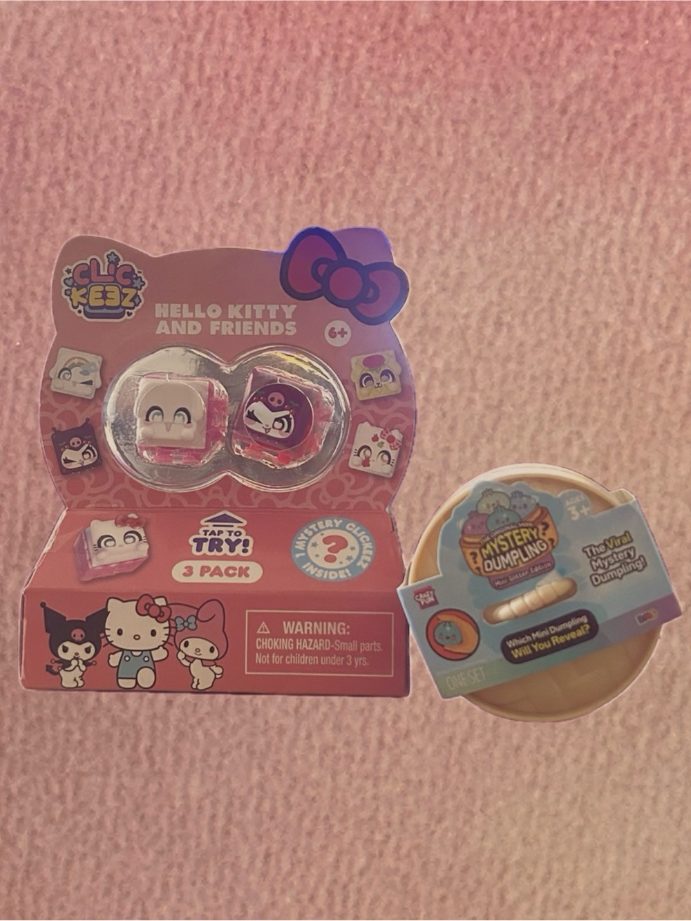 Hello Kitty Limited Edition Clickeez + RMS glitter dumpling bundle!!